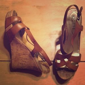 Guess Tan summer wedge!